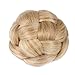 Smilco Braid Fake Hair Bun Hairpiece Extension for Women Short Hair (Blonde)