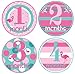 Mumsy Goose Baby Girl Stickers Tropical Monthly Bodysuit Stickers 1-12 Month Milestones Pink Flamingo