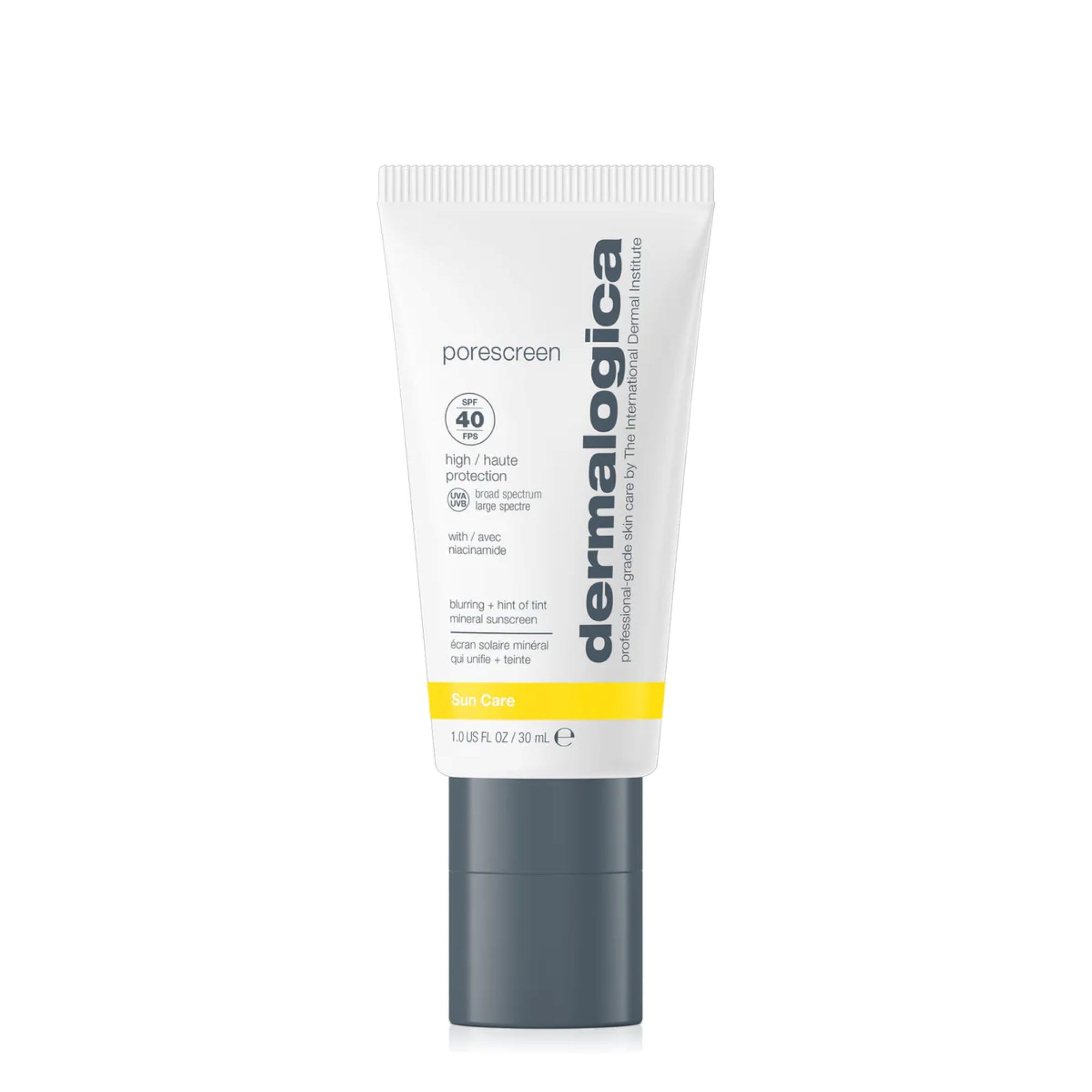 Dermalogica Porescreen Mineral Sunscreen SPF40 - Protects, Primes, Enhances, SPF 40 Sun Protection, Pore-Minimizing, Skin-Smoothing, Radiant Skin with Niacinamide, for All Skin Types, 30ml