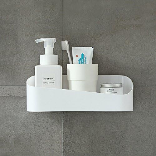 Fealkira Wall Mounted Floating Bathroom Shelves Shower Rack Adhesive Shelf,Easy Installing for Kitchen/Shower & Living Room/Office