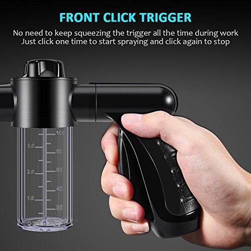 VOLADOR Foam Sprayer, Garden Hose Spray Nozzle Car Wash Foam Gun with 100cc Bottle, Snow Foam Lance with Washing Mitt, 8 Spray Patterns Foam Blaster for Car Washing, Plants Watering and Pets Showering