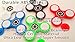LED With Switches Hand Tri-Spinner Fidget Finger Toy 3 Light Settings With Premium Hybrid High Speed Ceramic Bearings Stress Reliever Anxiety Reducer ADD Killing Time Maintaining Focus (Green)