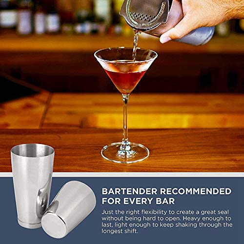 Exanko Premium Cocktail Shaker Set-StüCk Pro Boston Shaker Set. Ungewichteter Martini Drink Shaker Aus Edelstahl 304 – Bild 3