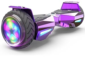 XERATH hoover boards for a 7-12 year old Chrome Color Flash Wheel,Built-in wireless speaker,hoverboard adult range of over 10 miles, hoverboard for All Ages (PURPLE)