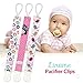 Liname Neutral Pacifier Clip - 3 Pack Pacifier Clips for Boys & Girls - Binky Holder Soothie Paci Clip Binkie Clip - Unisex Pacifer Clip - Baby Pacifier Clip and Pacifier Holder