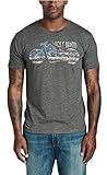 Lucky Brand Mens Grey Graphic T Shirt (XL, Grey)