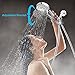 HOFNIE Filtered Shower Head with Handheld, Shower Heads High Pressure 5 Spray Modes, 3 Stage Hard Water Shower Filter with Stainless Steel Hose, Adjective Bracket, Water Softener Shower Head Filters