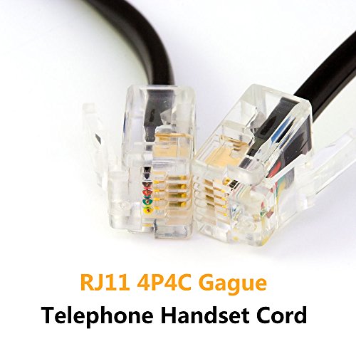 image for Telephone Handset Cord,Uvital Coiled Length 1.2 to 10 Feet Uncoiled La