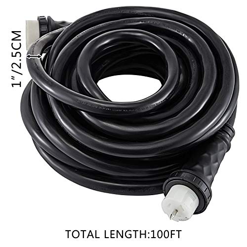 VEVOR Generator Extension Cords 50Amp 75ft 125/250V, Backfeed Cord with