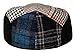 Men's Multi Pattern Patchwork Wool Blend Newsboy Ivy Golf Hunting Hat (MULTI-BLUE, SM)