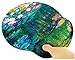 Claude Monet Water Lilies VI Ergonomic Design Mouse Pad with Wrist Rest Hand Support. Round Large Mousing Area. Matching Microfiber Cleaning Cloth for Glasses & Screens. Great for Gaming & Work