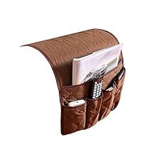 QCHOMEE 5 Pockets Sofa Couch Chair Armrest Organizer, Fits for Phone, Book, Magazines, TV Remote Control