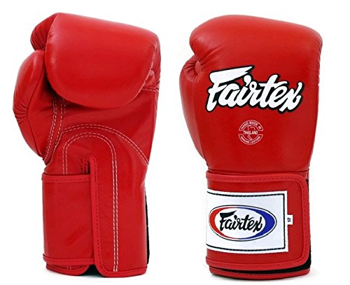 Fairtex Boxing Gloves BGV5 - Super Sparring Gloves, Solid Red Color. Size: 12 14 16 oz. Sparring Glo