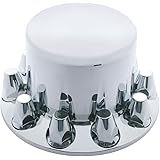 United PacificChrome Plastic Rear Axle Cover W/Removable Hub Cap - 33Mm Thread-On Nut Cover