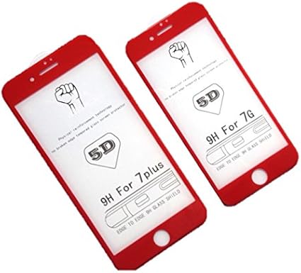 Amazon 5d 全面保護 強化 ガラス フィルム スクリーン プロテクター 硬度9h Iphone6 Iphone6s Iphone 6 6s Plus Iphone7 Iphone7plus 3dタッチ 飛散防止 防指紋 液晶ガラス 高透明 Iphone7 レッド スクリーンプロテクター 通販