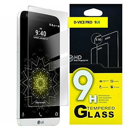 LG G5 Glass Screen Protector, GEEK SPOT PLUS, D-VICE Pro 9H Screen Protector for LG G5 with [Scratch Resist] [ Bubble Free] [Premium Clear] [Anti-Glare] [Anti Fingerprint]
