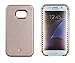 EN-LIFE Samsung Galaxy S6 edge Illuminated Cell Phone Case with Independent Rechargeable Battery Galaxy S7 Led Illuminated case Great for a bright Selfie and Facetime - Rose Gold