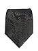 New Green Paisley Jacquard Woven Men's Tie Necktie (Black)