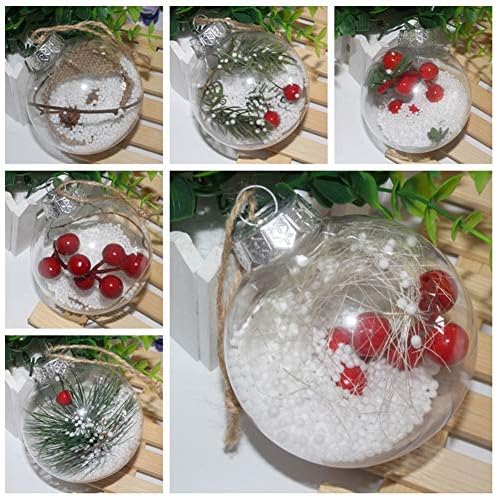osmanthusFrag Christmas Ball,Transparent Hanging Bauble Xmas Tree Ornament Home Party Decor 5#