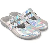 Hot Chocolate Design Mary Jane Clogs for Women – Classic Mary Jane Silhouette with Perforated Detailing Slip-On Shoes – Double Adjustable Buckle-Strap, Closed Round Toe & Cushioned Footbed – Vegan