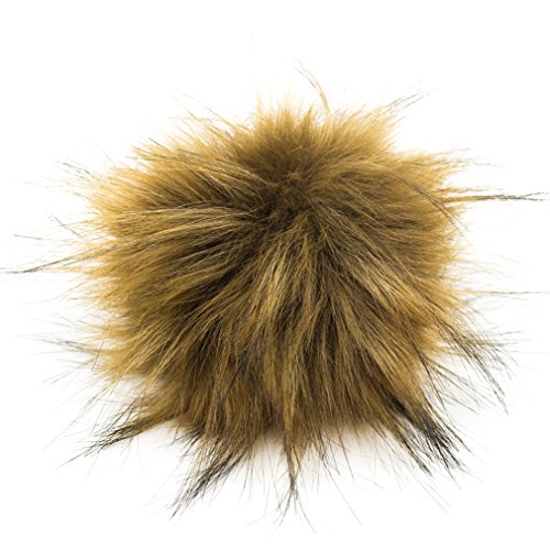 Furling DIY 12pcs Faux Raccoon Fur 4.3inch Pom Pom Ball For Knitting Hat DIY accessories (Popular Mix) - Thumbnail 6