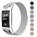 SWEES Metal Bands Compatible Fitbit Charge 2, Milanese Stainless Steel Metal Magnetic Replacement Wristband Small & Large (5.5
