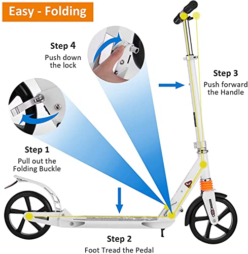 Scooter For Adults Foldable ENKEEO Galaxy Kick Scooter For Adults
