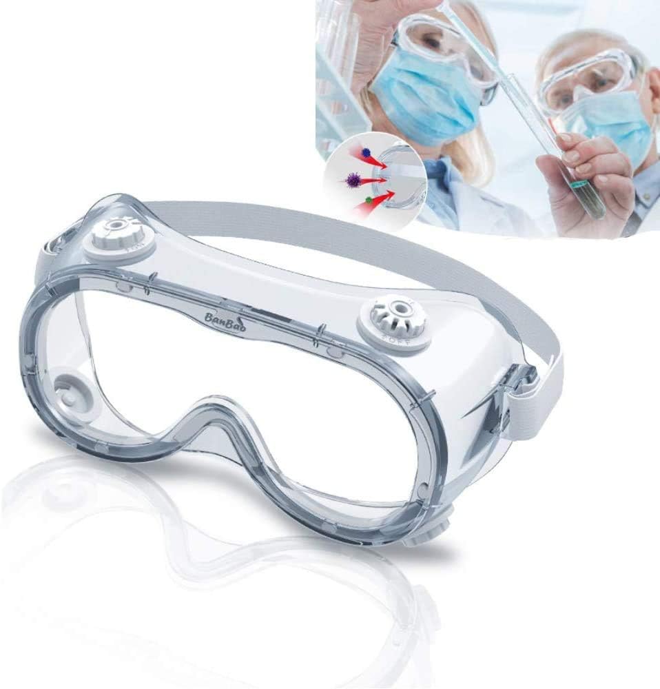 Safety Glasses, SGODDE Safety Goggles, Anti- Fog Glasses Wear Comfortable, DIY Working Glasses, Anti-Scratch Goggles Clear View for Laboratory, DIY Work, Spray Shop, Cycling and Outdoor etc.