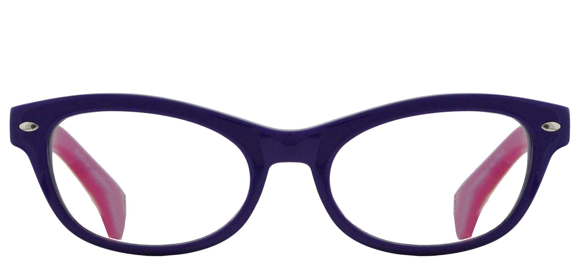 Corinne McCormack Mod Anna Violet Fuchsia 50/16/140 Unisex Reading Glasses +1.50, purple