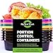 Bento Portion Control Containers | Large Meal Prep Lunch Box Containers | Microwave and Dishwasher Safe | Highest-Quality Food Storage by My Best Fresh