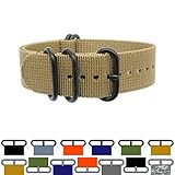 PerFit® ZULU4 Ballistic Nylon Zulu Watch Strap + Spring Bars, Field Ready + Fashion Forward, Heavy Duty + Washable