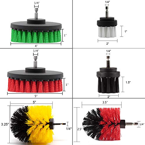image for GOH DODD Drill Brush and Scrub Pads, 18 Pieces Power Scrubber Variety 