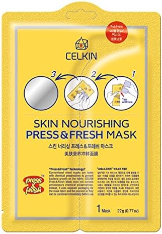 CELKIN Skin Nourishing PRESS&FRESH Facial Mask Treatment "Press & Fresh” Technology ( 5 Masks )