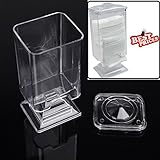 docooler Makeup Cotton Pad Box Nail Art Remover Paper Wipe Holder Container Storage Case Transparent