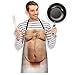 Fivebop Sexy Apron Novelty Naked Men Women Cooking Grilling Naughty Apron Funny Creative Thanksgiving Christmas Gifts (Men 3)