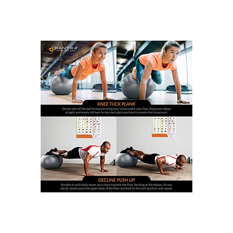 MANTRA SPORTS Exercise Ball Chair, Pilates Ball Best Yoga Shop