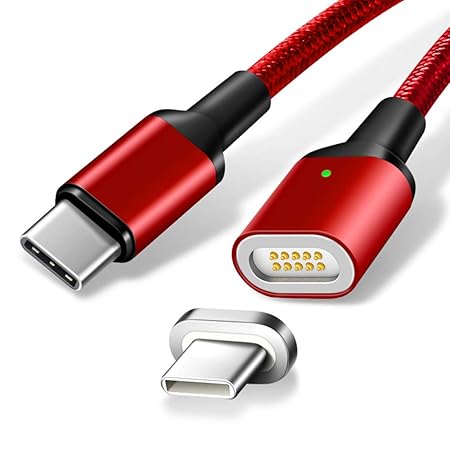 LAMA Magnetisches USB C Ladekabel [1,8M 5A] Magnet Datenkabel für Typ C Laptop MacBook Air Pro Huawei MateBook X Pro X D E Le