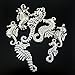 Julie Wang 28pcs Mixed Antiqued Silver Seahorse Charms Pendants for Jewelry Making
