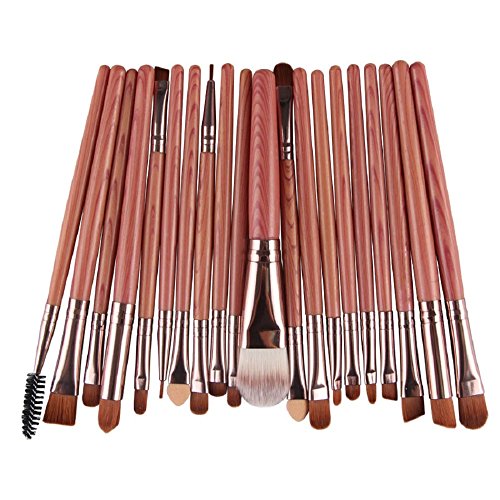 MELADYPack of 20pcs Multi-function Cosmetic Powder Foundation Eyeshadow Eyeliner Lip Makeup Brushes Sets (Phoebe Pattern)