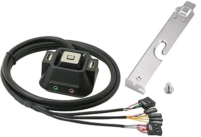 Peowuieu Desktop Computer Case Switch Power Reset HDD Button Dual USB Audio