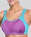 SYROKAN Women's No-Bounce Full-Support Racerback Pro High Impact Sports Bra Lilac 40D