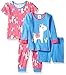 GERBER Baby Girls' 4-Piece Pajama Set, Llama, 18 Months