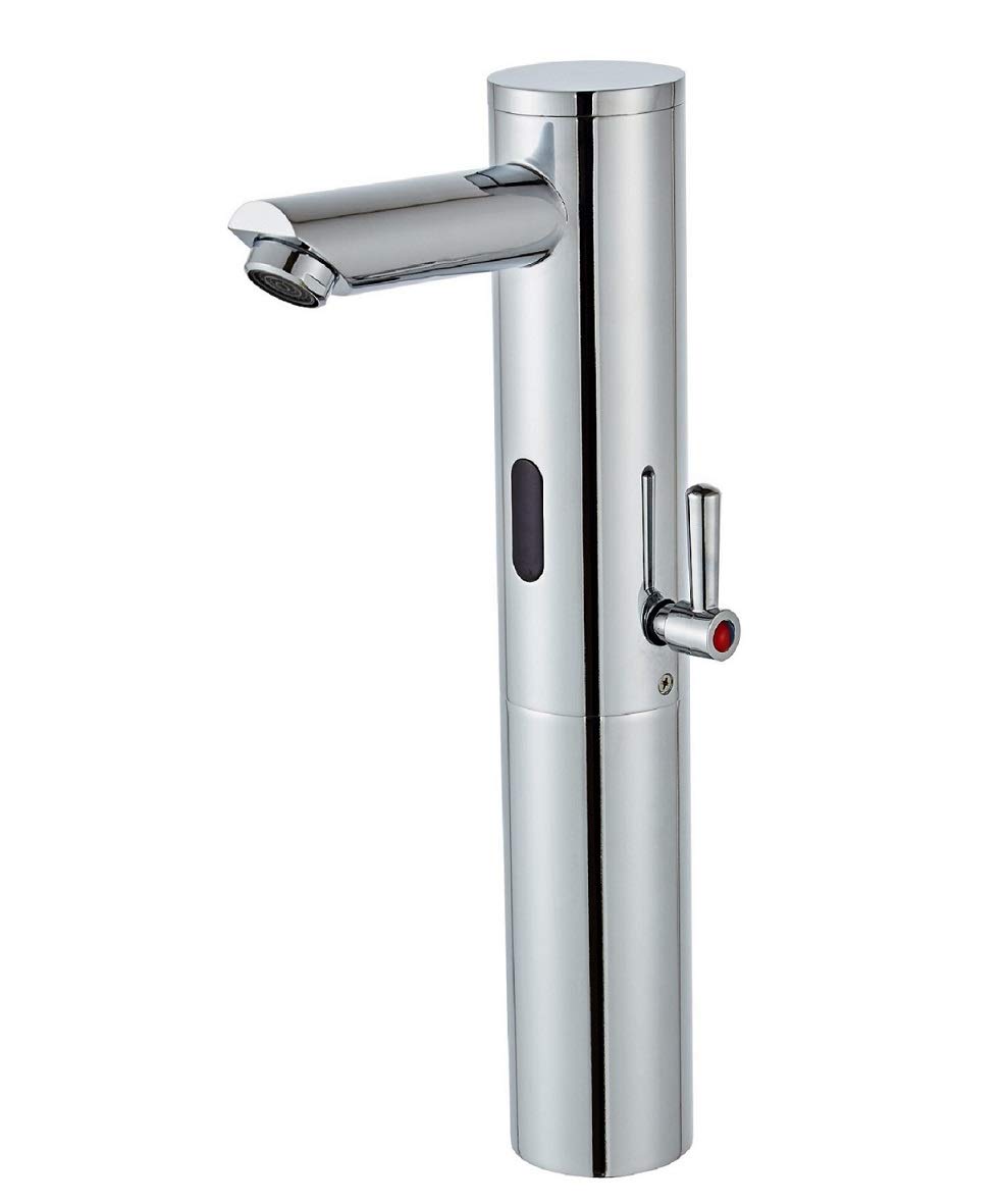 Gangang Automatic Touchless Sink Tap with Infrared Sensor High Body Faucet for Bathroom Tabletop Basin, Chrome
