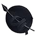 Ladies Curly Feather Felt Wool Fascinator Pillbox Tilt Cocktail Formal Hat A145 (Black)