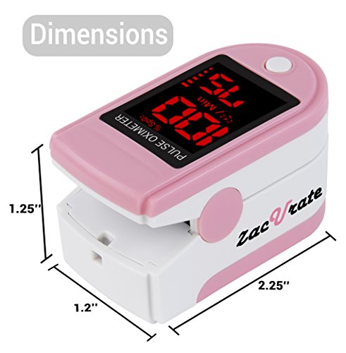 Zacurate Pink Series Fingertip Pulse Oximeter and Blood Oxygen Saturation Monitor (Peach Pink) - Thumbnail 4