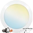 LUXRITE 8 Inch LED Disk Lights, 27W, 5CCT Selectable 2700K | 3000K ...
