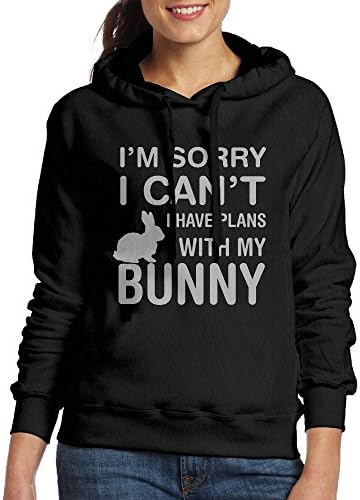 Womens Adult Classic Fashion Sorry I Can't I Have Plans With My Bunny Hoodie
