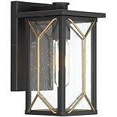 Minka Lavery 72801-727 Hillside Manor Clear Seeded Glass Outdoor Wall Mount, 1-Light 60 Watt, 10" H x 6" W, Sand Coal & Honey