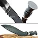 Grand Way Kukri Fixed Blade Gurkha Knife - Classic Black Curved Steel Sword Machete - Big Fix Hunting Knife - Large Bowie Survival Tool XG-B