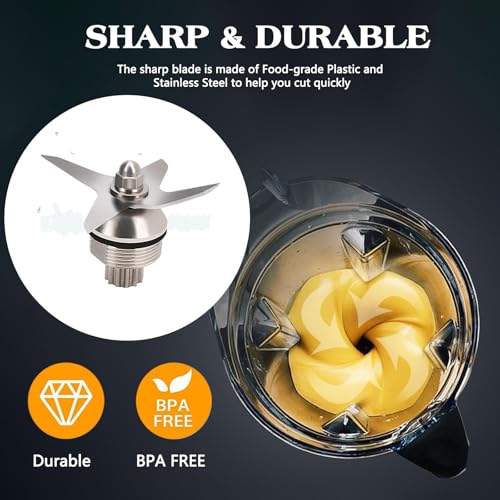 Blender Blade Replacement Part for Vitamix, Blender Wet Blade Assembly Stainless Steel Vitamix Blade Accessories Compatible with Vitamix 5200 Series Blender Mixer 64oz and 32oz Containers